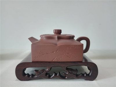 與陶刻名人 王雨（知一）合作（袁強制壺 知一陶刻）